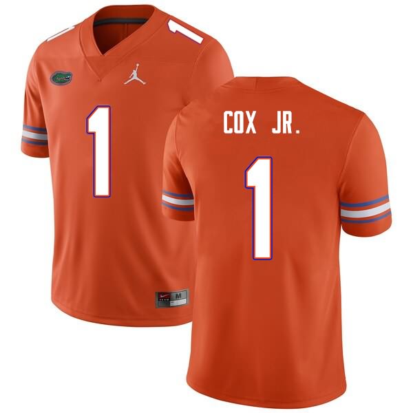 Men's NCAA Florida Gators Brenton Cox Jr. #1 Stitched Authentic Nike Orange College Football Jersey CME3365NY